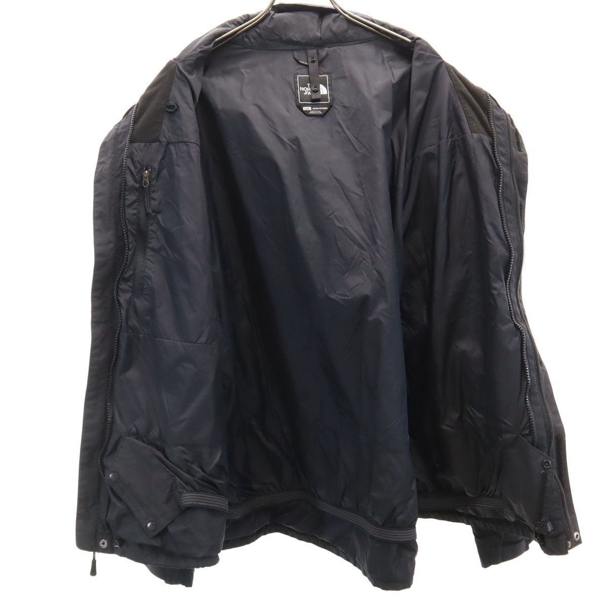着用1回 THE NORTH FACE ジャージ ジャケット メンズ 黒 XL THE NORTH FACE ノースフェイス ナイロンジャケット L ブラック C847