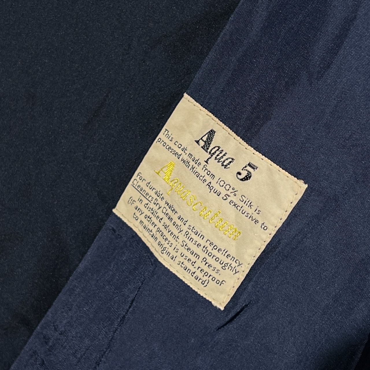 シルク100% Aquascutum アクアスキュータム ステンカラーコート