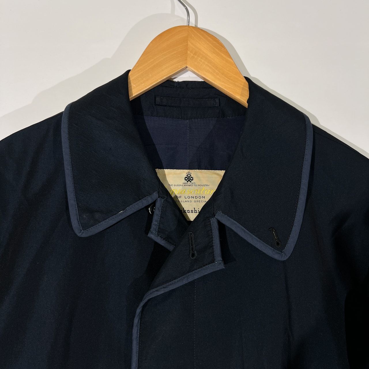 シルク100% Aquascutum アクアスキュータム ステンカラーコート