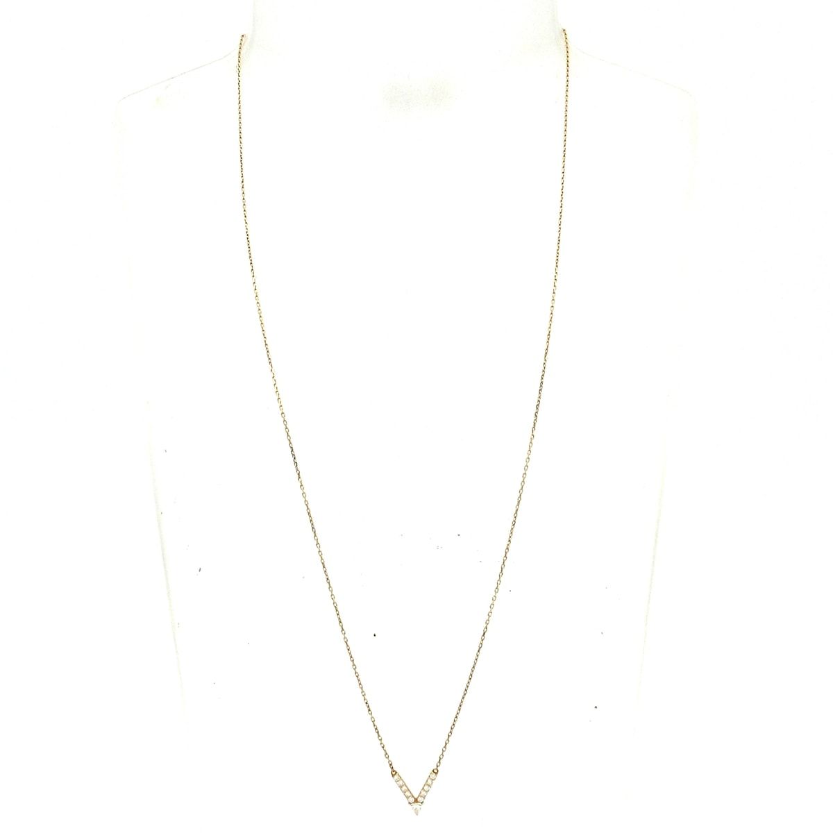 AHKAH(アーカー) ネックレス K18YG×ダイヤモンド 11Pダイヤ/0.12Ct/V