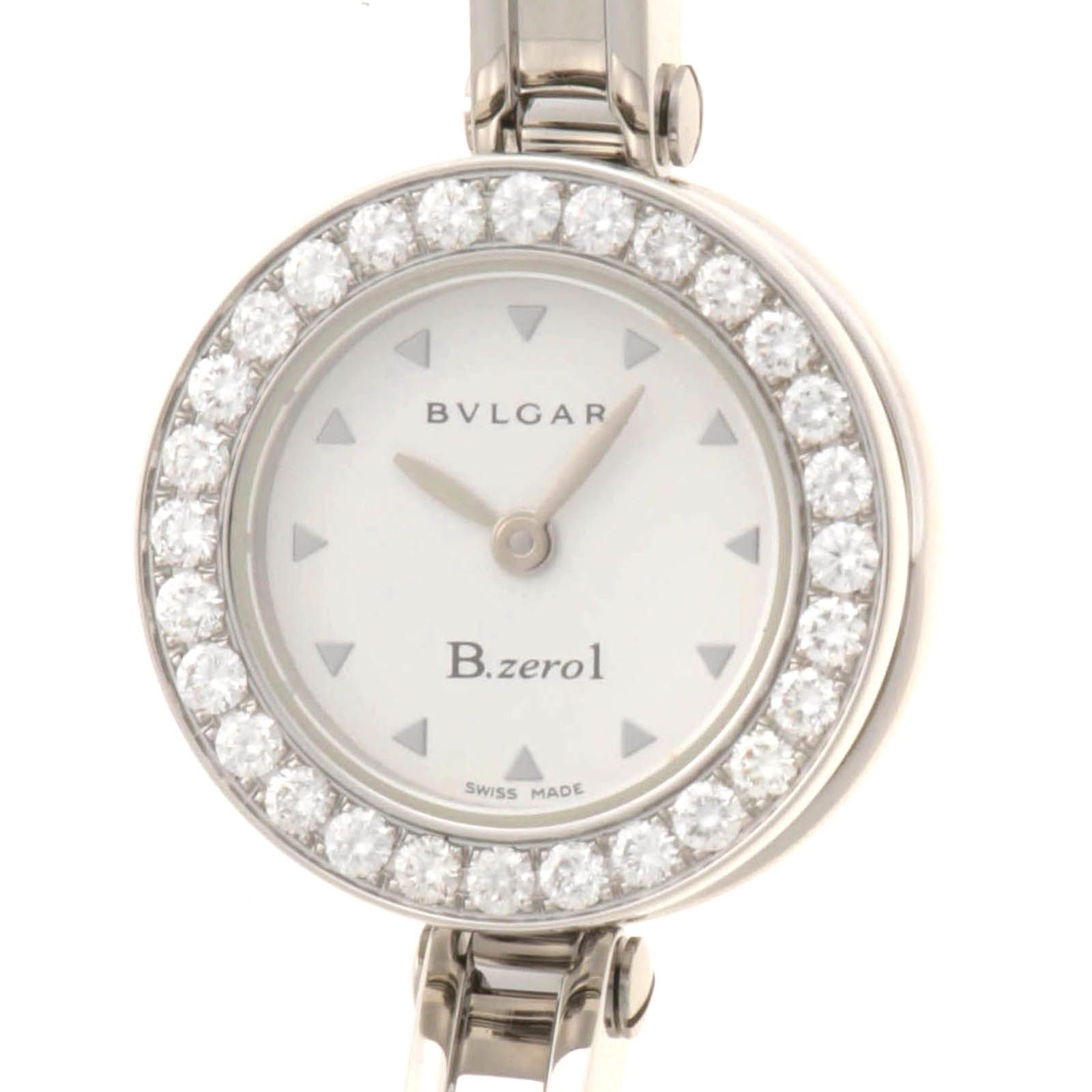 BVLGARI ブルガリ B-zero1 BZ22S 腕時計 ステンレススチール ホワイト クオーツ レディース 保証書・箱あり【中古】432