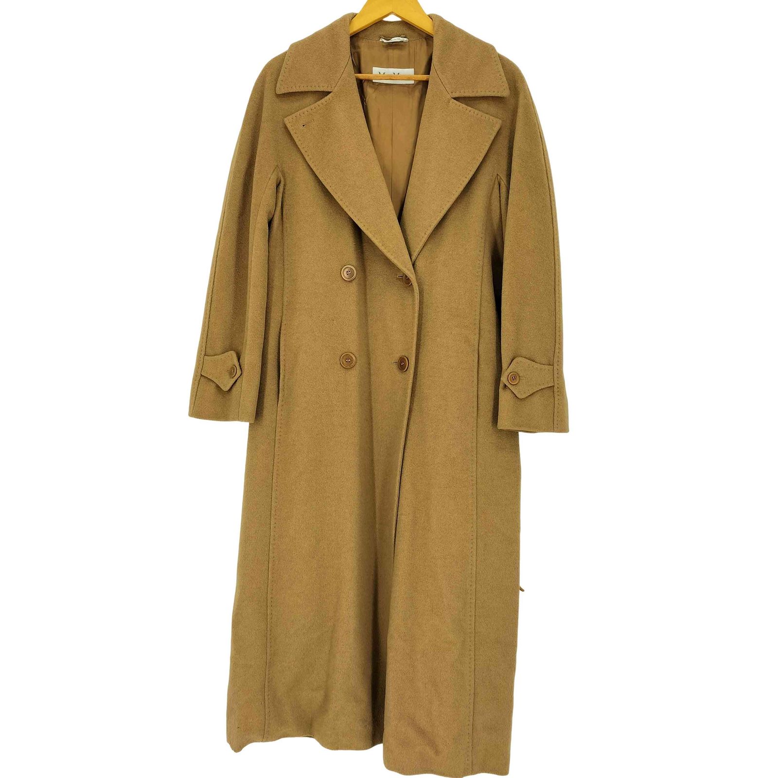 マックスマーラ MAX MARA イタリア製 ウール ダブルブレスト ベルテッド ロングコート レディース US：8 21,194円