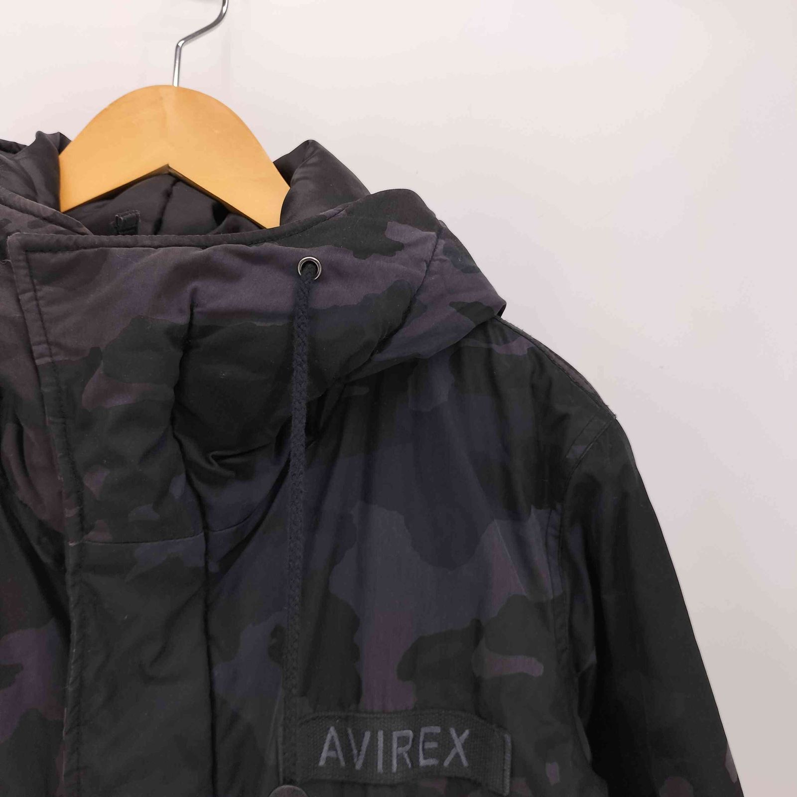 アヴィレックス AVIREX ブラックカモ 中綿 モッズコート メンズ import