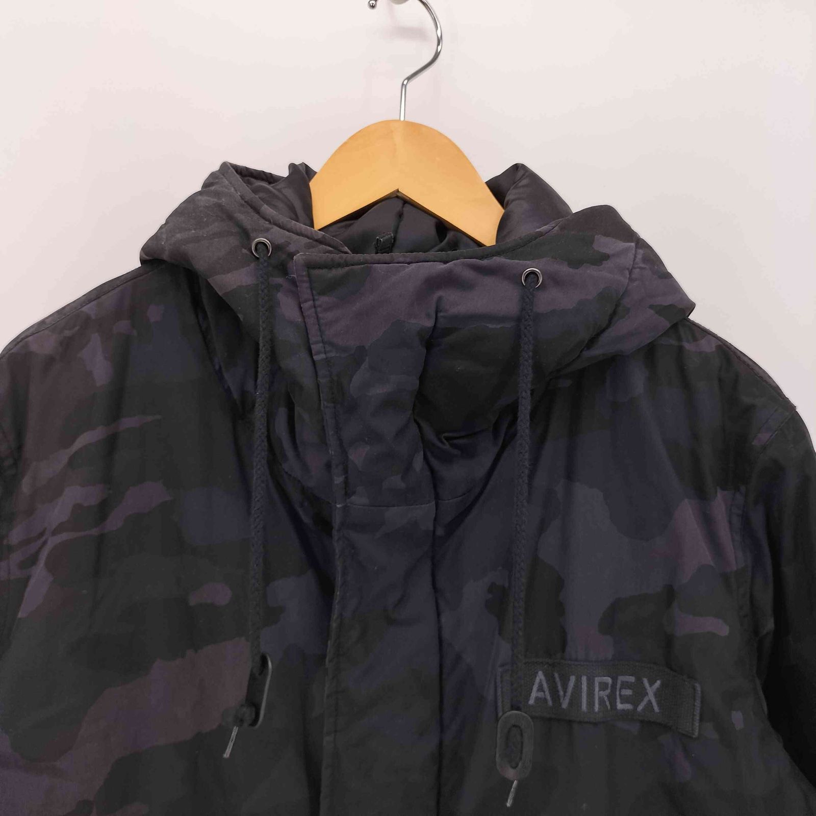 アヴィレックス AVIREX ブラックカモ 中綿 モッズコート メンズ import