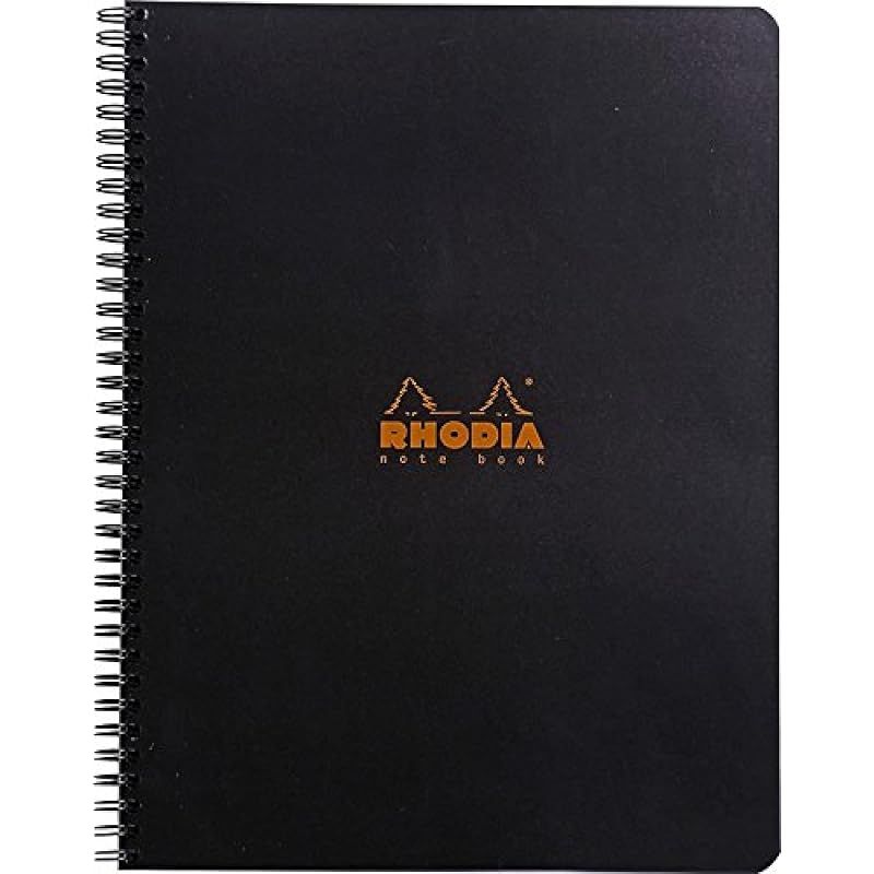 ロディア ダブルリングノート A4 160ページ 横罫 撥水カバー ミシン目入 PEFE認証取得 ブラック RHODIA Classic cf193109 1