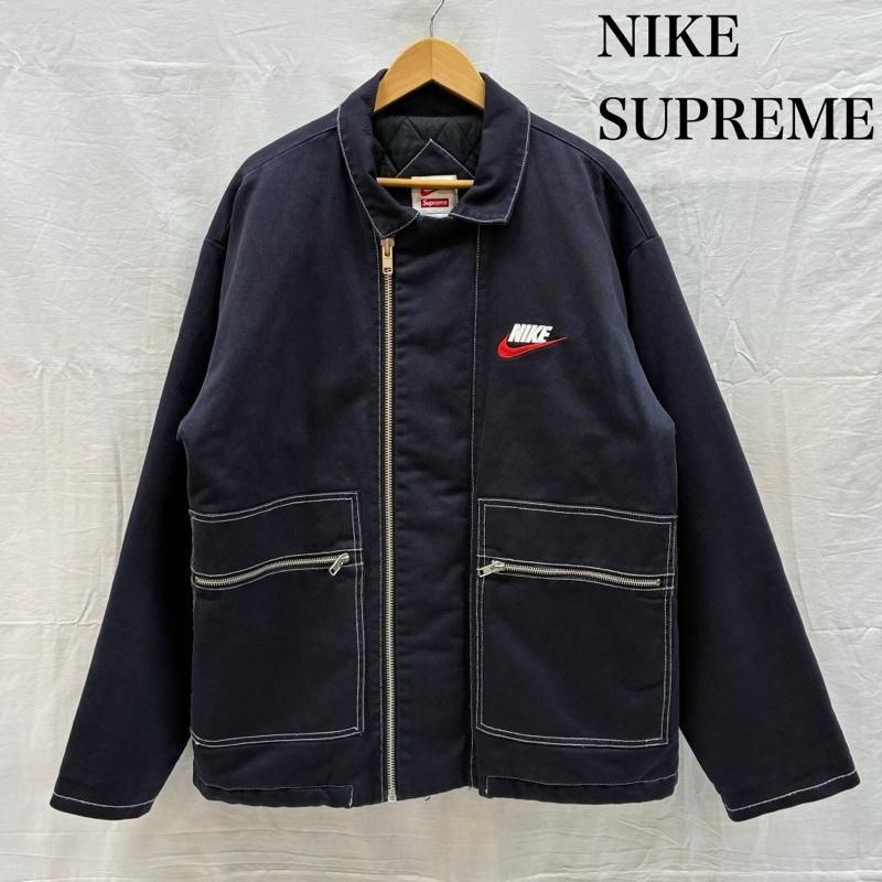 シュプリーム 18AW NIKE Double Zip Quilted Work Jacket ナイキ