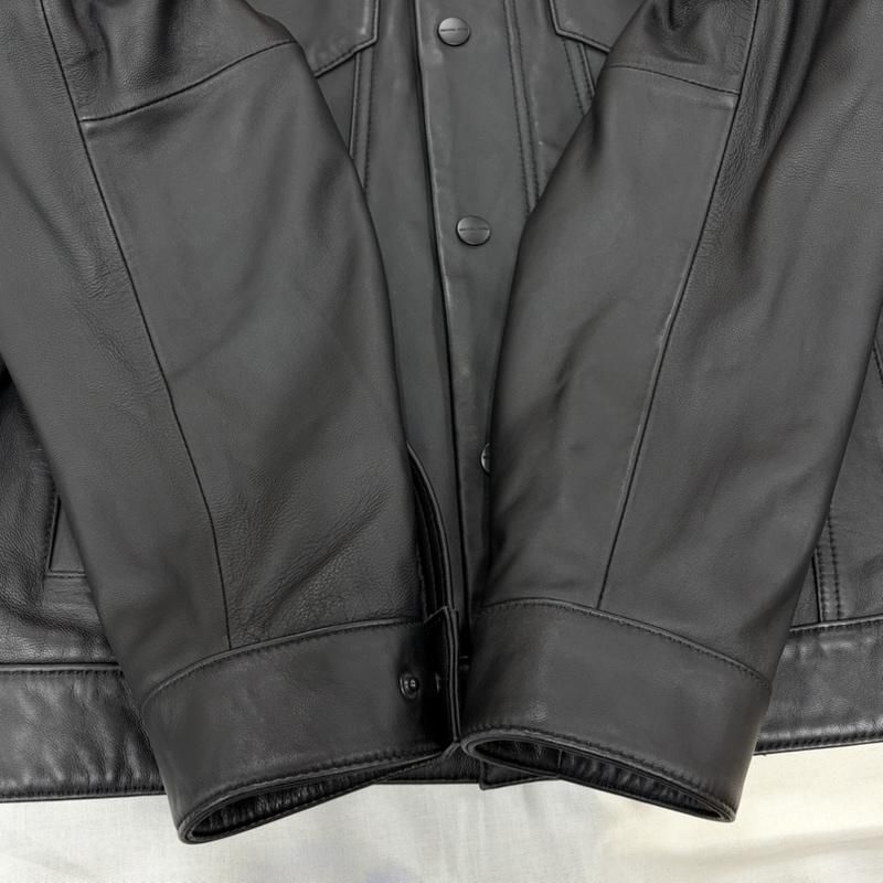 マイケルコース レザー トラッカー ジャケット MC59783 スナップボタン 羊革 メンズ L ISItems【USED】【古着】【中古】50169004