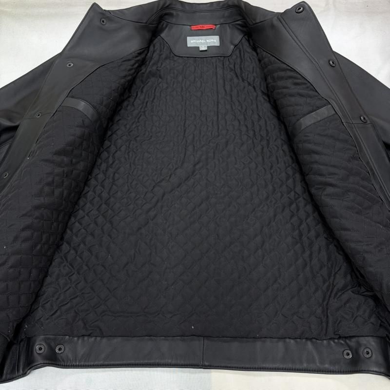 マイケルコース レザー トラッカー ジャケット MC59783 スナップボタン 羊革 メンズ L ISItems【USED】【古着】【中古】50169004