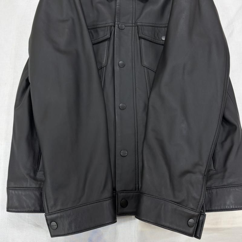 マイケルコース レザー トラッカー ジャケット MC59783 スナップボタン 羊革 メンズ L ISItems【USED】【古着】【中古】50169004