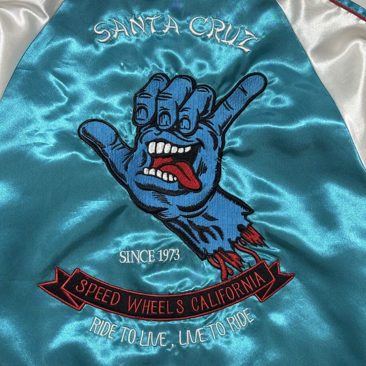 古着 サンタクルーズ サテンスカジャン クリーニング済み SANTA CRUZ