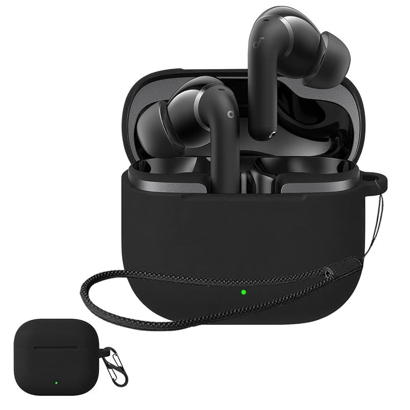 【JIAYJP】 ケースfor 対応 Anker Soundcore P42i 用 ケース 軽量 薄型 滑り止め 収納カバー 全面保護 充電便利 Anker Soundcore P42i 保護カバー (ブラック) 0