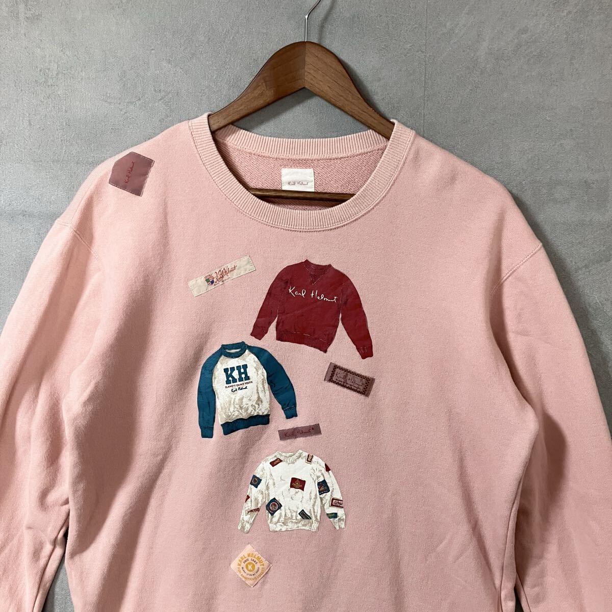 Karl Helmut カールヘルム コットン 裏毛 スウェットプリント ロゴ 