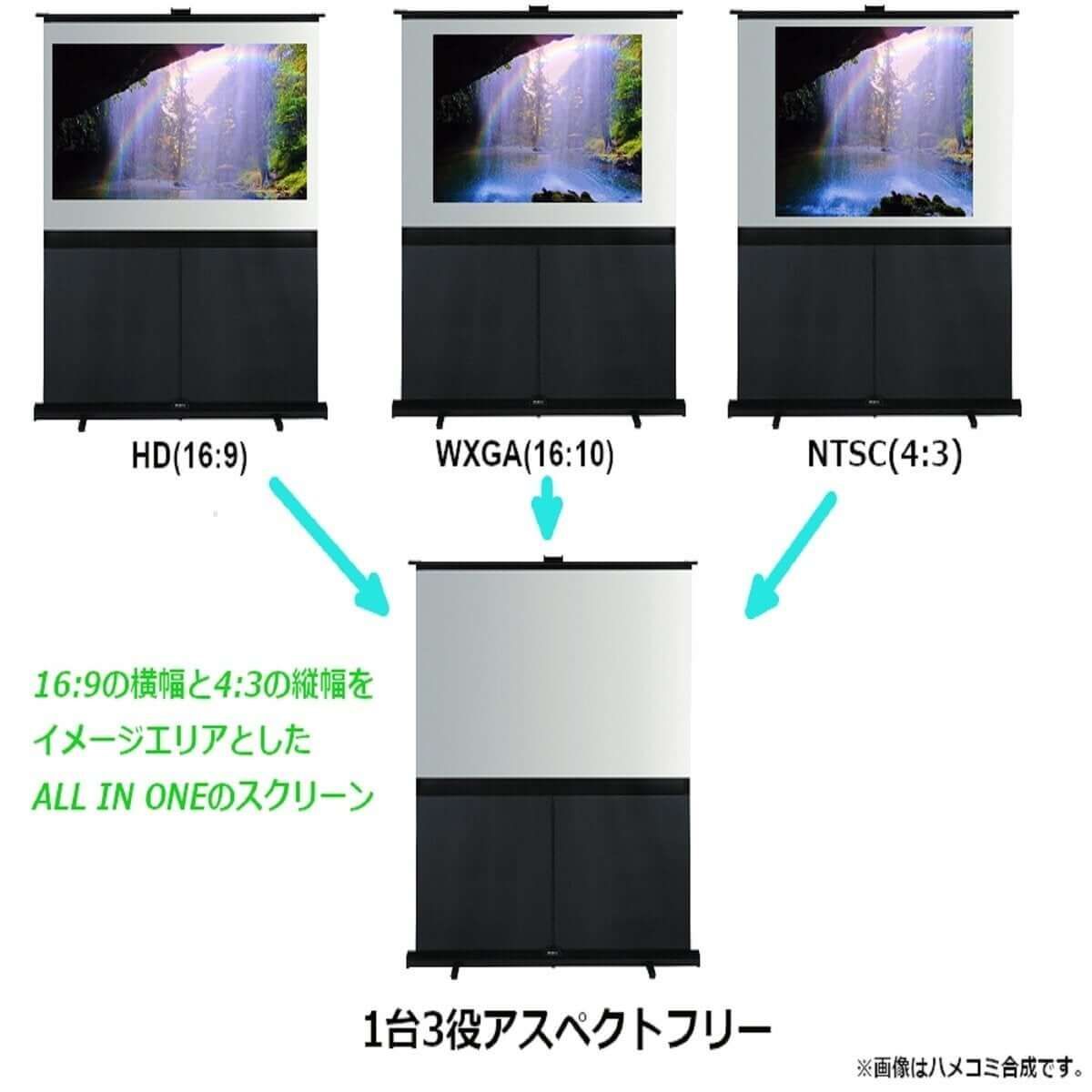 キクチ KIKUCHI アスペクトフリー 80インチ プロジェクタースクリーン