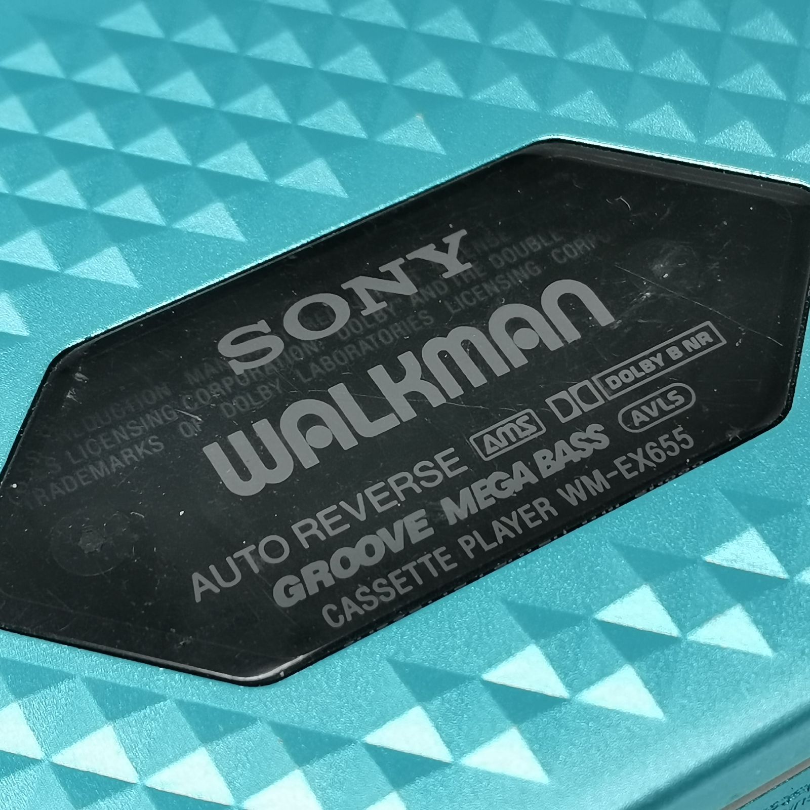 SONY WALKMAN WM-EX655 カセットウォークマン 水色 動作未確認 中古品