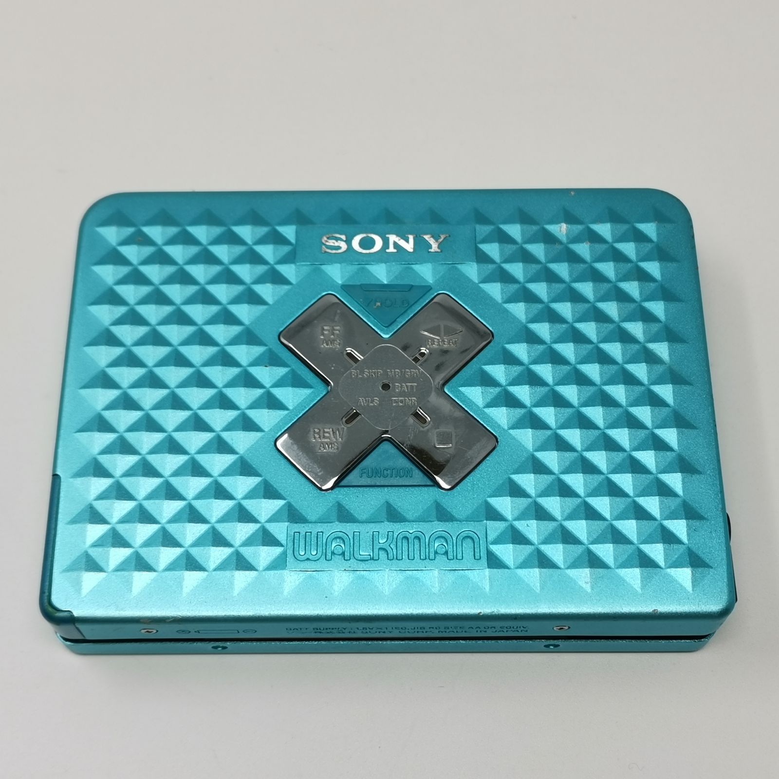 SONY WALKMAN WM-EX655 カセットウォークマン 水色 動作未確認 中古品