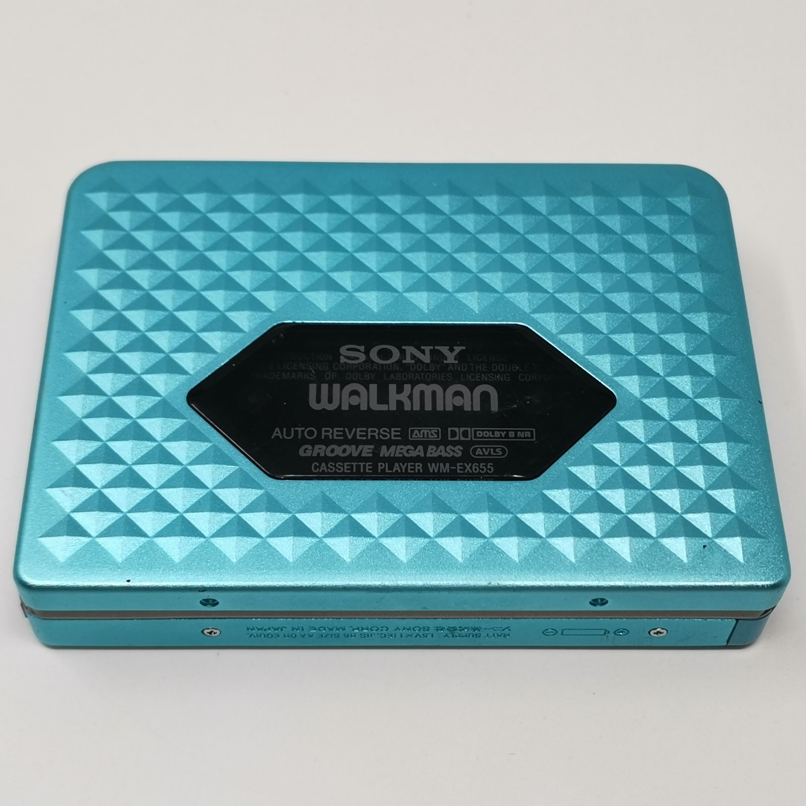 SONY WALKMAN WM-EX655 カセットウォークマン 水色 動作未確認 中古品