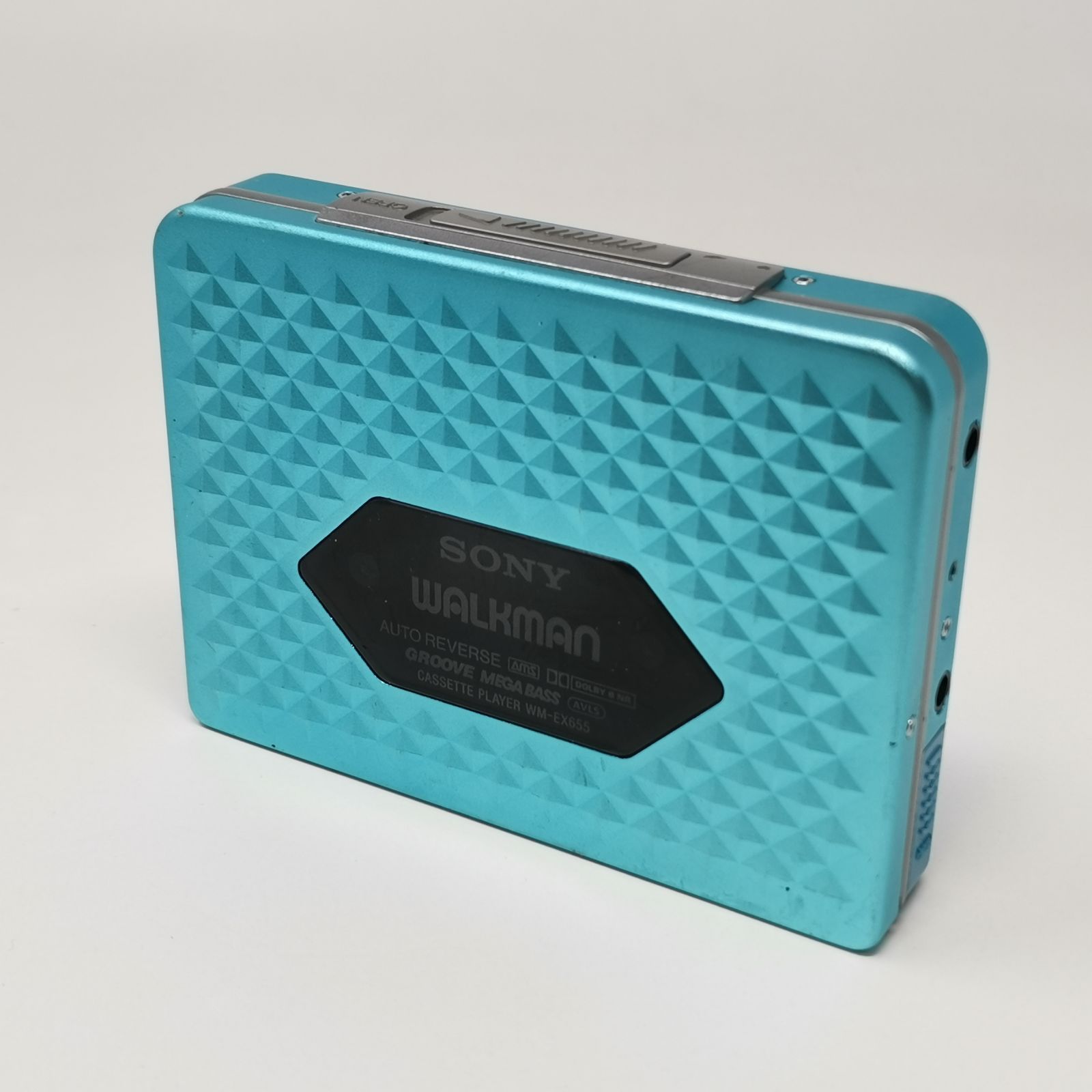 SONY WALKMAN WM-EX655 カセットウォークマン 水色 動作未確認 中古品