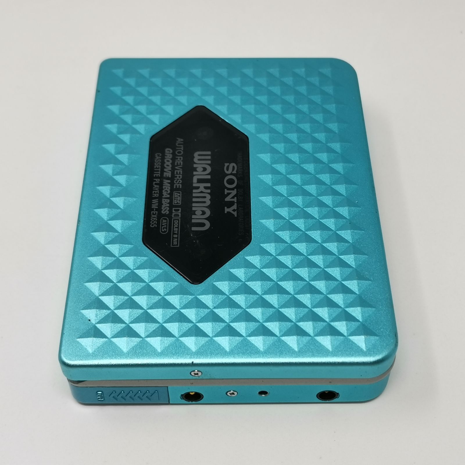 SONY WALKMAN WM-EX655 カセットウォークマン 水色 動作未確認 中古品