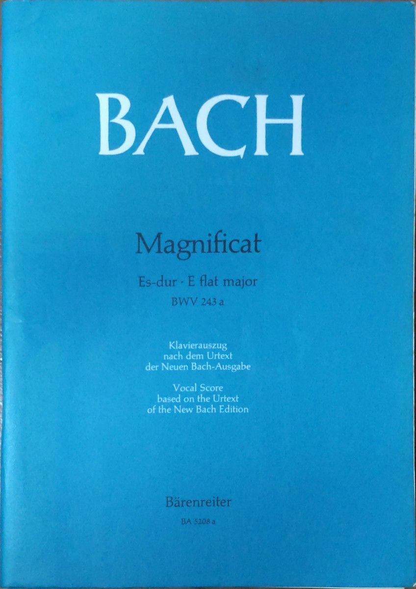 バッハ マニフィカト 変ホ長調 (合唱+ピアノ) 輸入楽譜 BWV 243a Bach