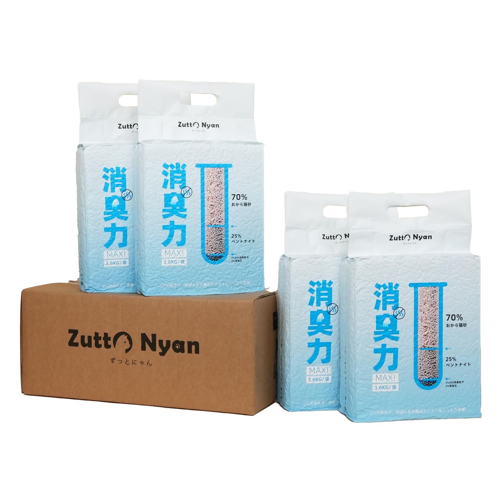 【大人気】Zutto Nyan おから猫砂 4in1固まる 3.6kg×4袋 99.9%粉塵ゼロ システムトイレ対応 b8dd8fd2 7,403円