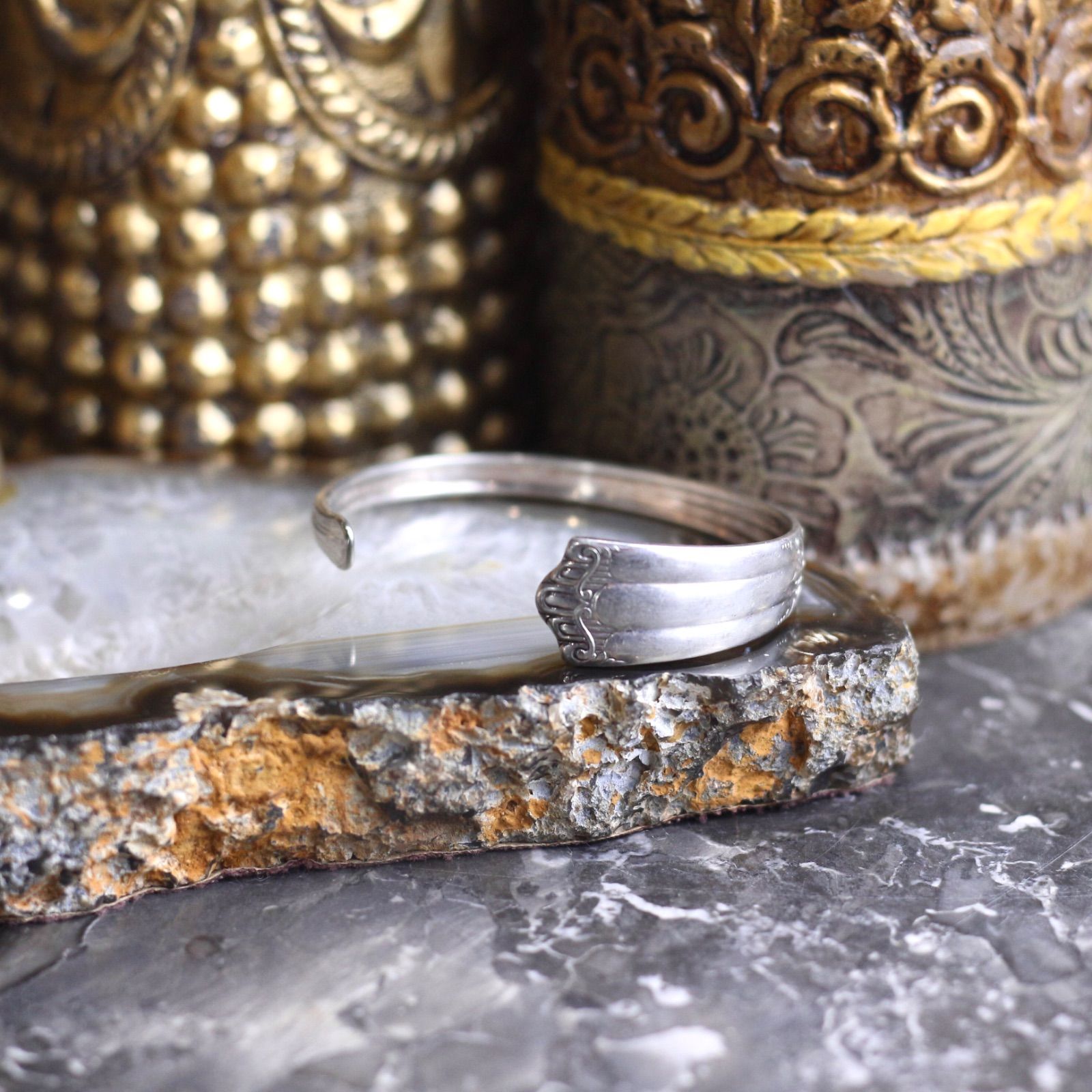 19th CENTURY〜THE EARLY 20th CENTURY EU VINTAGE SILVER CUTLERY SPOON BANGLE/19世紀〜20世紀前半ヨーロッパ古着シルバーカトラリースプーンバングル 11,801円