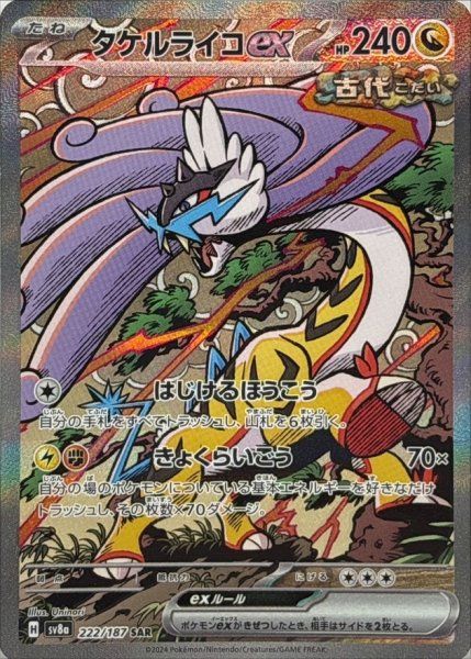 【PSA10】タケルライコex SAR テラスタルフェス 状態ランクA】タケルライコex (SAR) {222/187} [SV8a/テラスタルフェス