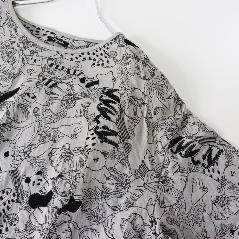 美品 2021MD マーブルシュッド marble SUD EMB Members 刺繍 S/S Tee