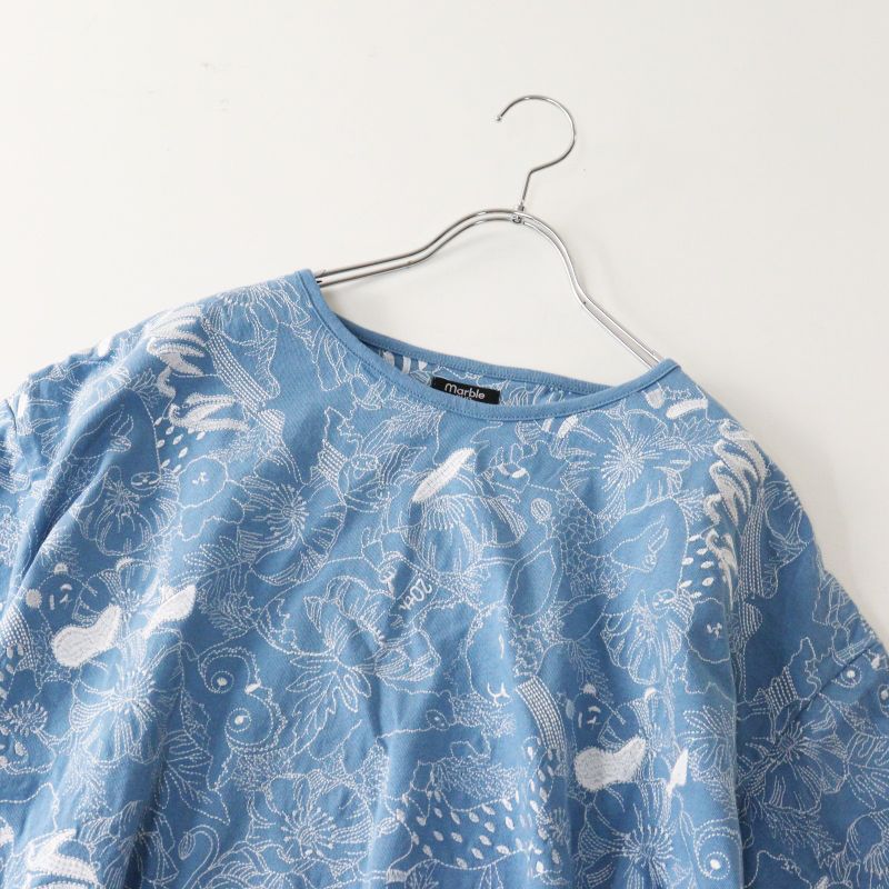 美品 2021MD マーブルシュッド marble SUD EMB Members 刺繍 S/S Tee
