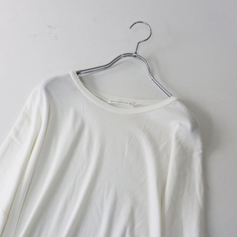 美品 ミナペルホネン mina perhonen Ivalo カットソー 36 ホワイト