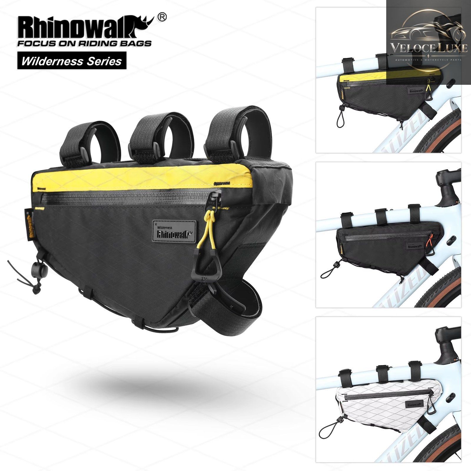 Rhinowalk バイクフロントフレームバッグ 防滴自転車トライアングルバッグ バイクパッキング サイクリング トラベル収納バッグ 7,238円