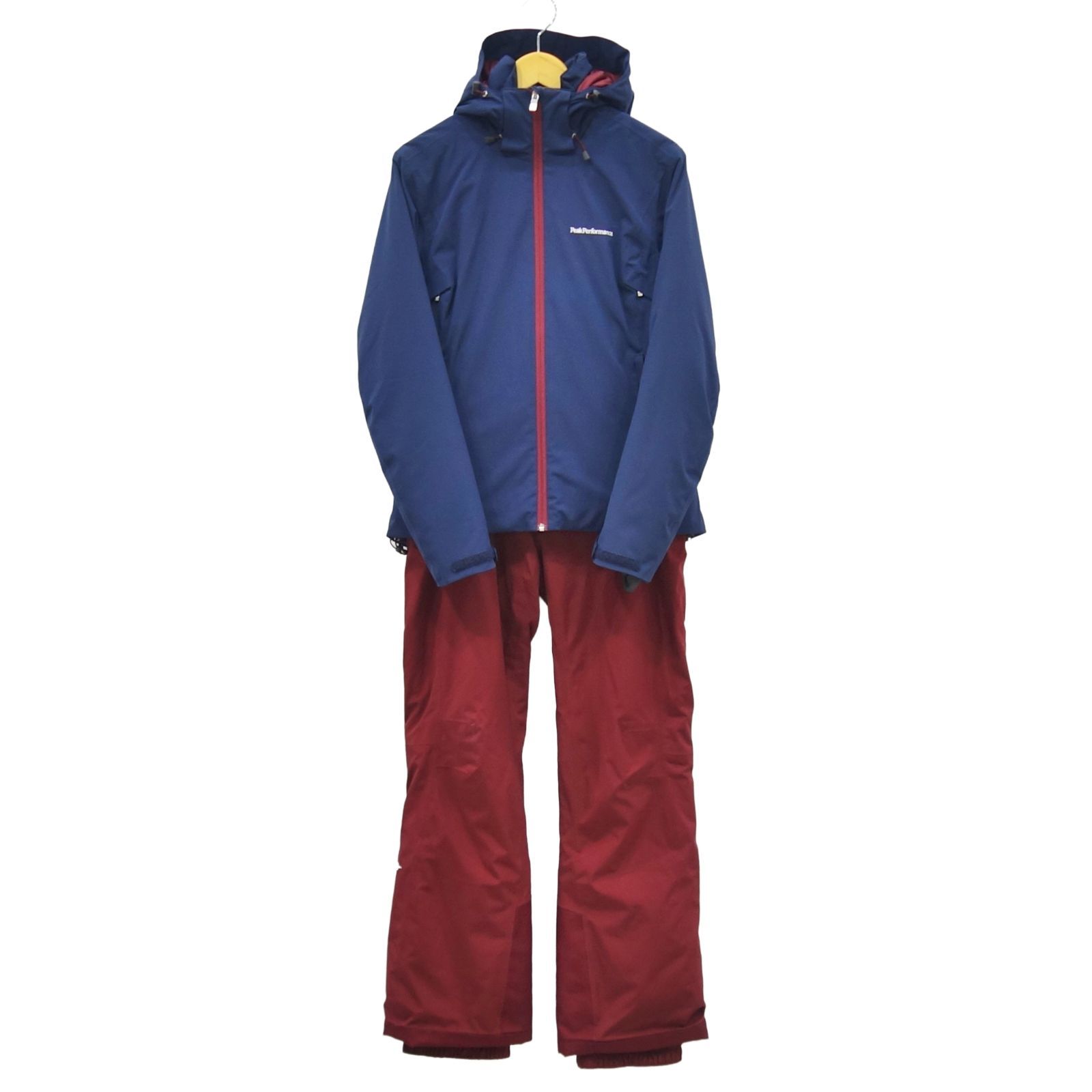ピークパフォーマンス スキーウェア レディースS 赤 セットアップ 上下 山登り 美品 ピークパフォーマンス Peak Performance スキーウェア ウィメンズ