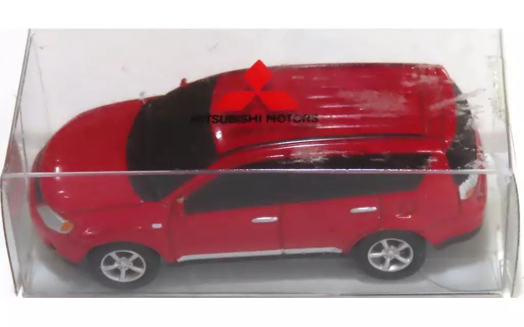 中古】ミニカー 1/64 初代 三菱 アウトランダー(レッド) ディーラー