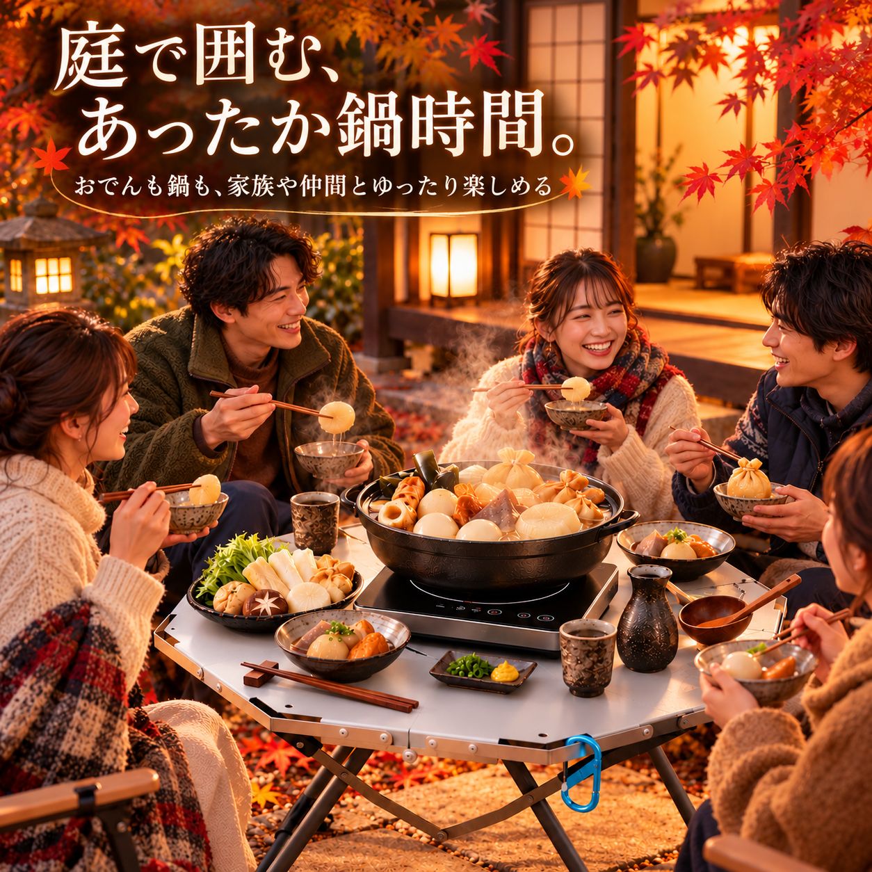 YOGOTO 囲炉裏テーブル BBQテーブル 八角形グリルテーブル 焼き網 炭