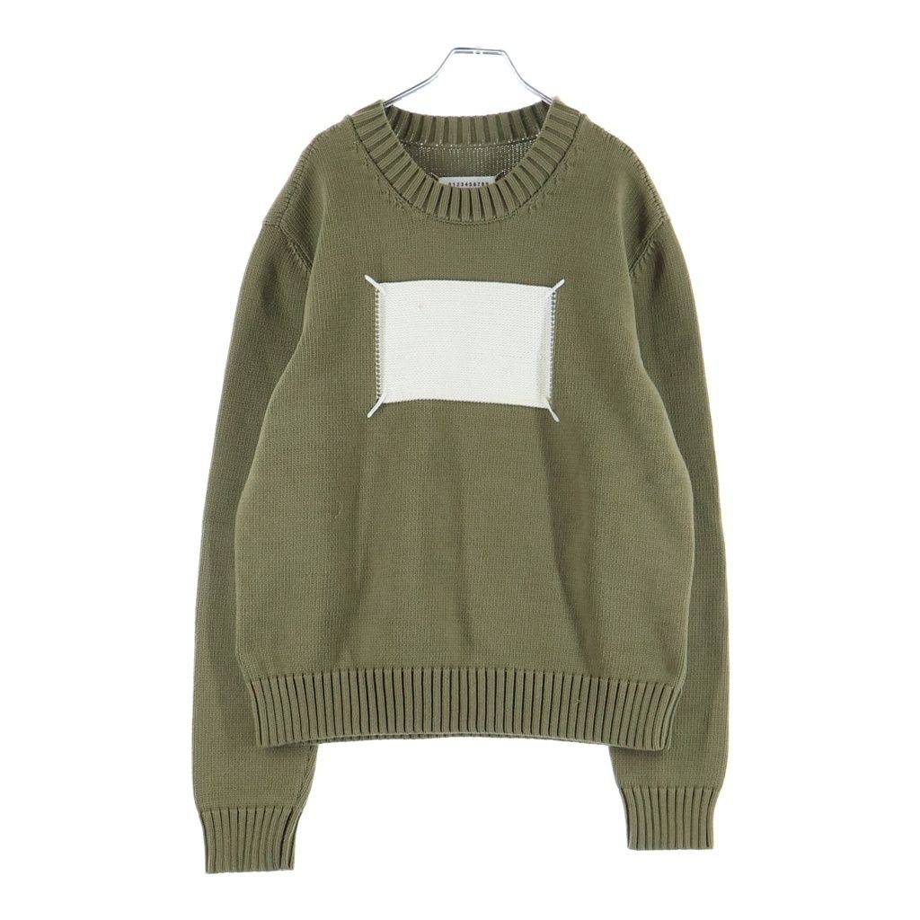 Maison Margiela (メゾンマルジェラ) 20SS White Label Sweater ホワイトラベル クルーネックニットスウェット セーター カーキ S50GP0212 21,240円