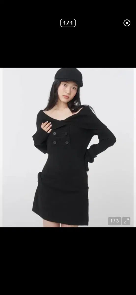 ミセキ ソウル double button knit one piece BLACK 12,782円