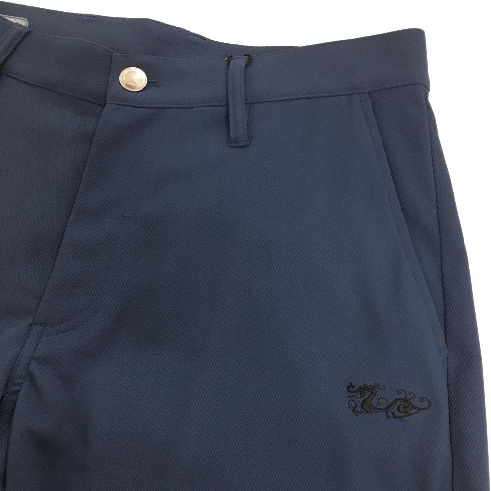新品】ダンスウィズドラゴン パンツ ネイビー×ライトブルー ロゴ