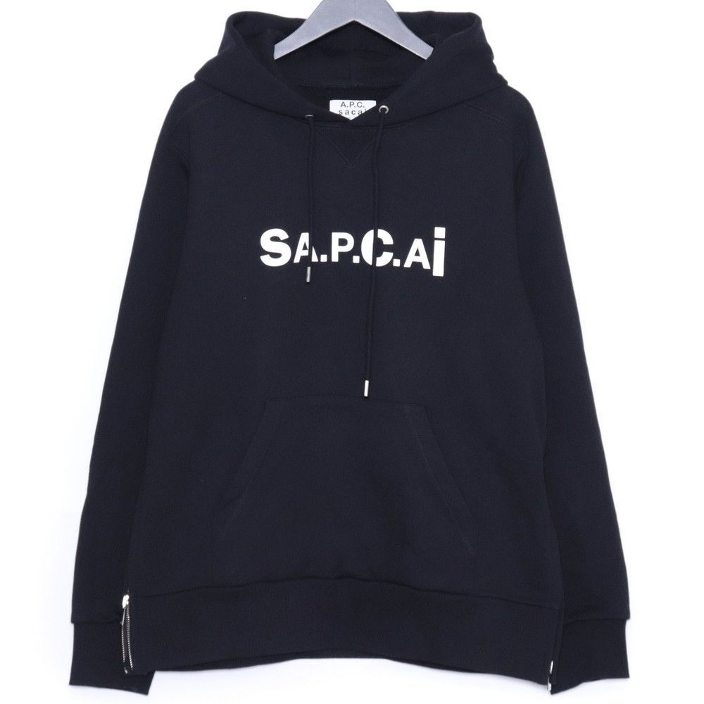 2021ss sacai A.P.C. パーカー　HOODIE TAIYO M SACAI × A.P.C HOODIE TAIYO Mサイズ ブラック 24213-1-91082 - メルカリ