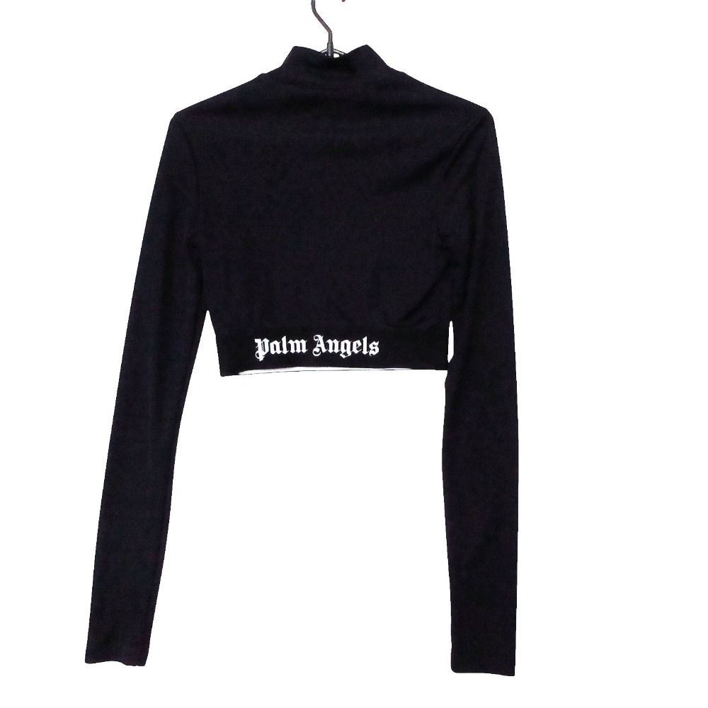 Palm Angels パームエンジェルス 長袖Tシャツ 裾ロゴプリント モック