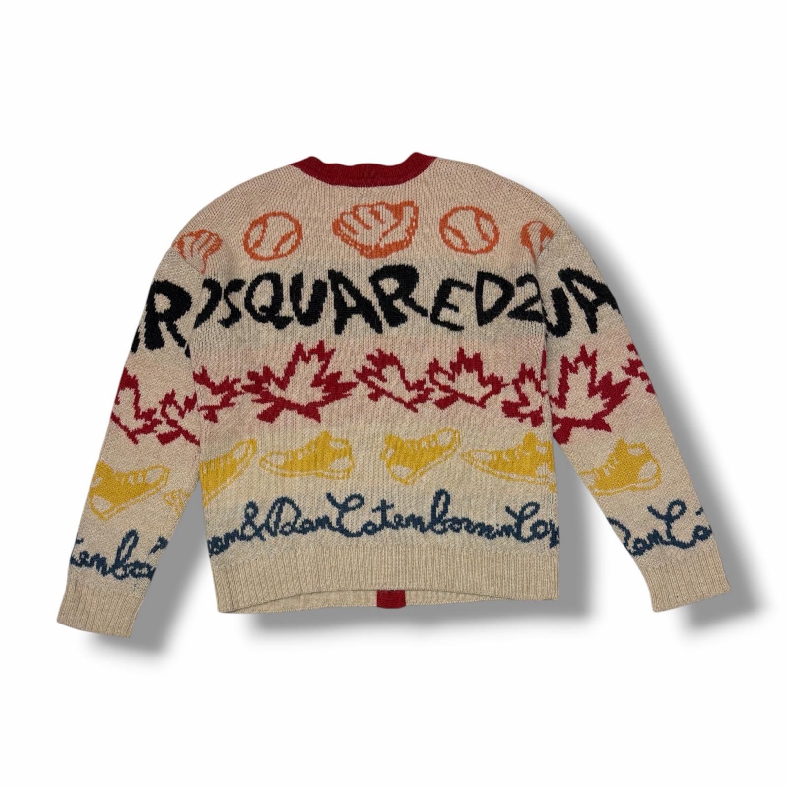 DSQUARED2 グラフィックニットカーディガン セーター ディースクエアー