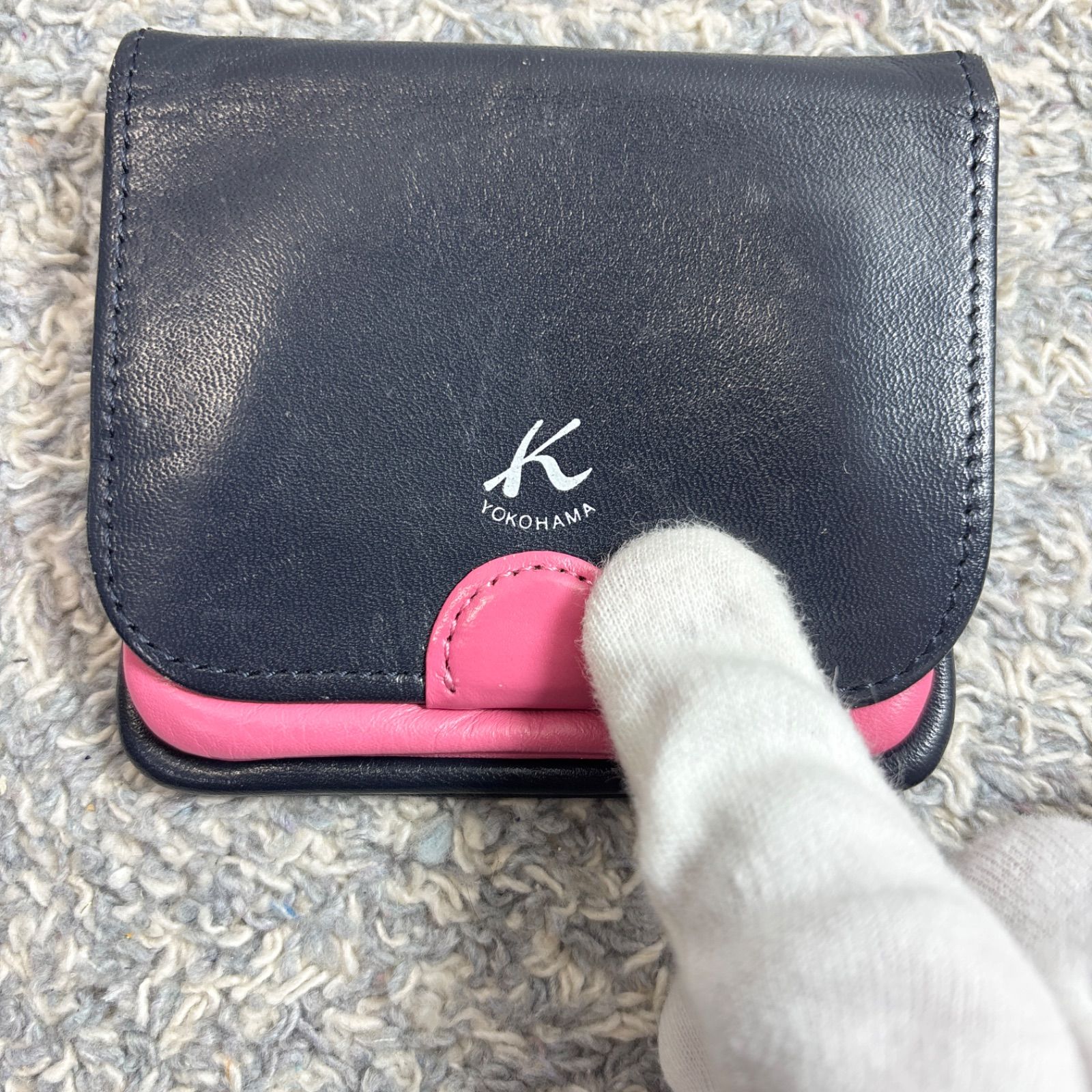 Kitamura キタムラ コインケース 小銭入れ ミニ財布 がま口 濃い