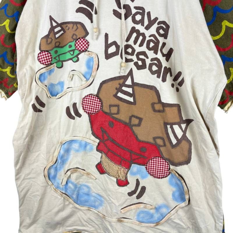 EL RODEO エルロデオ フード付き チュニック コットン100％ アイボリー