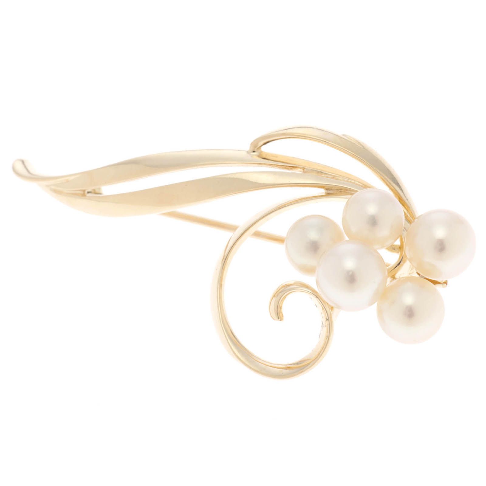 MIKIMOTO ミキモト K14/P/8.1g ﾌﾞﾛｰﾁ ブローチ K14ゴールド K14 ゴールド メンズ【中古】431 85,160円