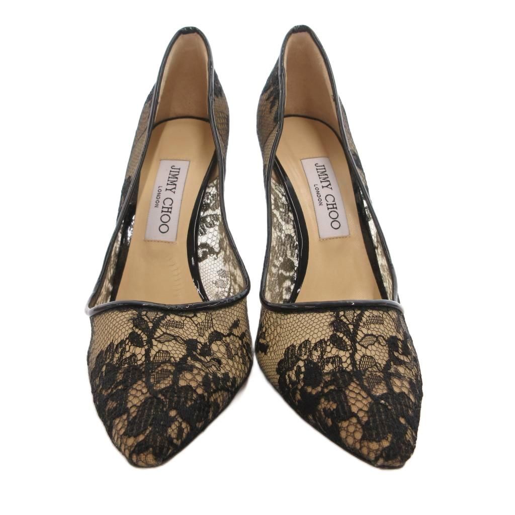 ジミーチュウ JIMMY CHOO パンプス ポインテッドトゥ レース ジミーチュウ JIMMY CHOO パンプス ポインテッドトゥ レース
