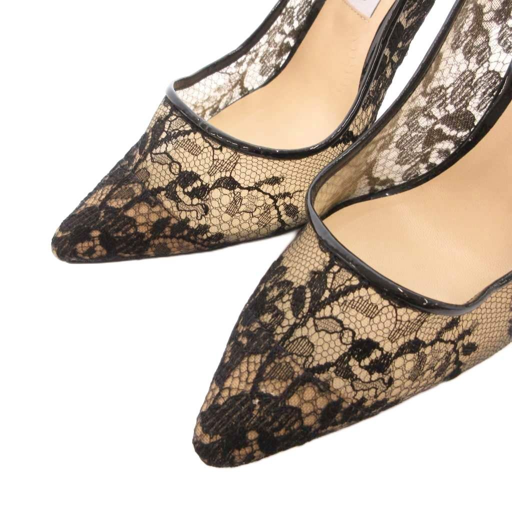 ジミーチュウ JIMMY CHOO パンプス ポインテッドトゥ レース