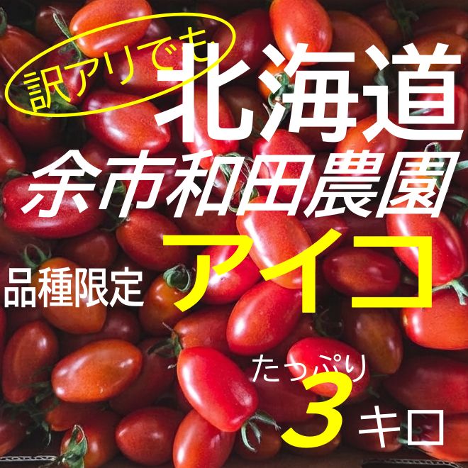 北海道産ミニトマト アイコ 訳アリ 3kg - メルカリ