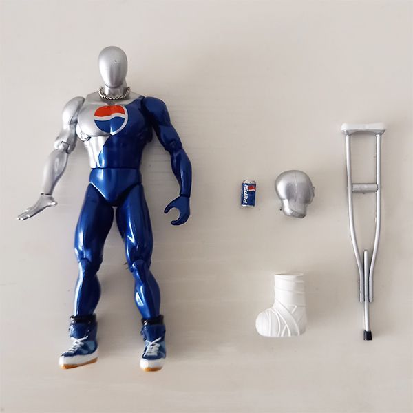 ペプシマン ウルトラ フリーポーズ フィギュア NEWブルー 欠品あり