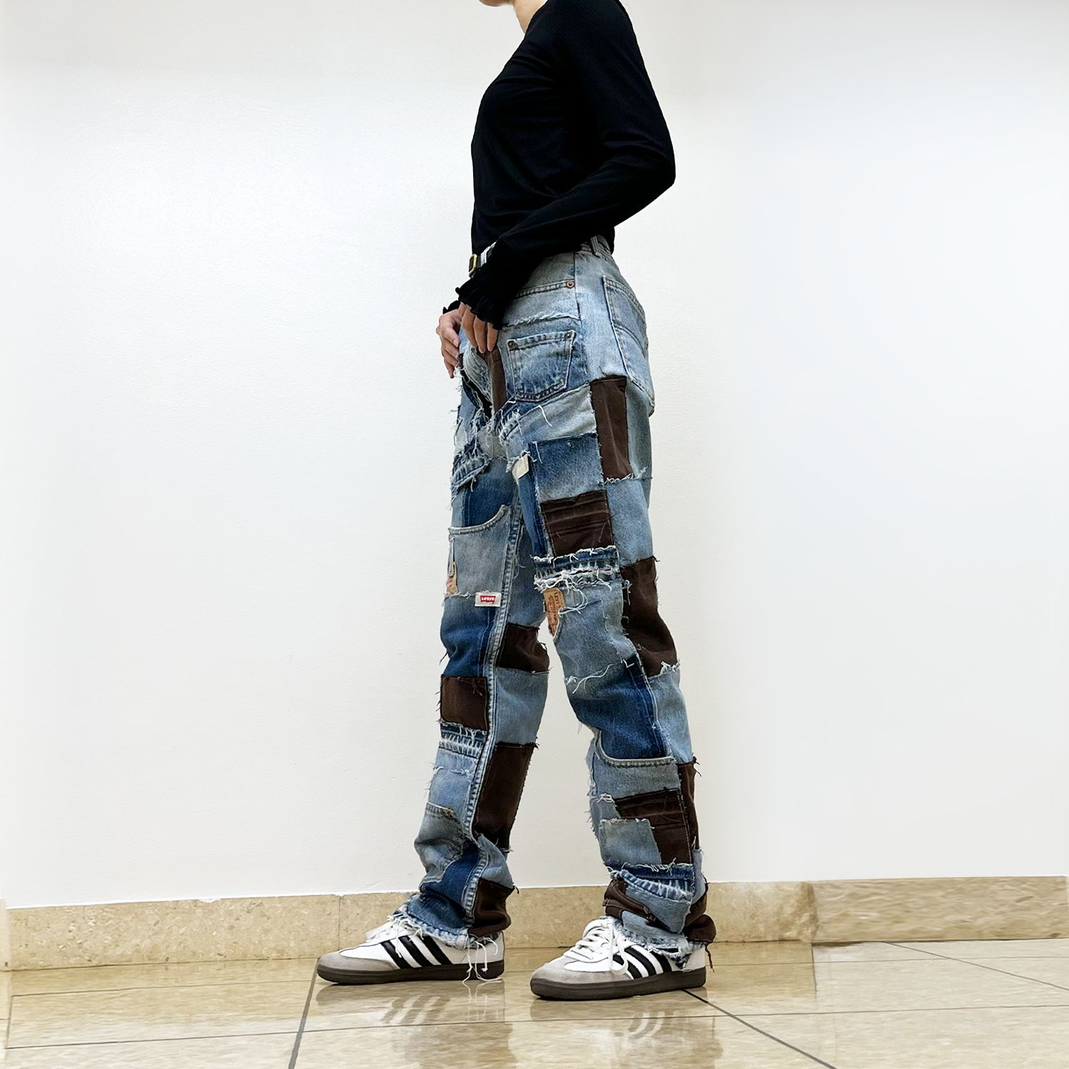 再構築デニム】Levi'sリメイクパッチワークデニム - メルカリ
