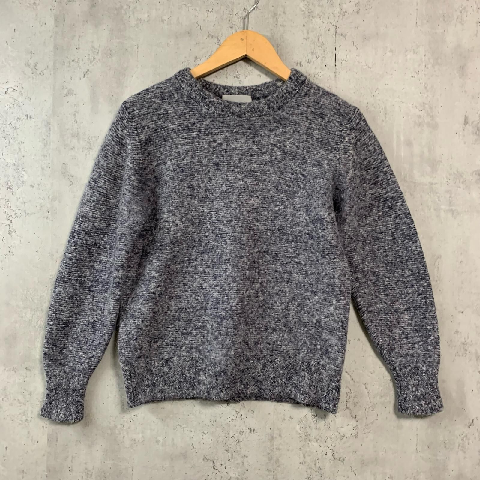 □ BEAUTY&YOUTH UNITED ARROWS ビューティーアンドユースユナイテッドアローズ ベビー アルパカ リング ヤーン クルーネック ニット セーター M グレー ◆■ メンズ