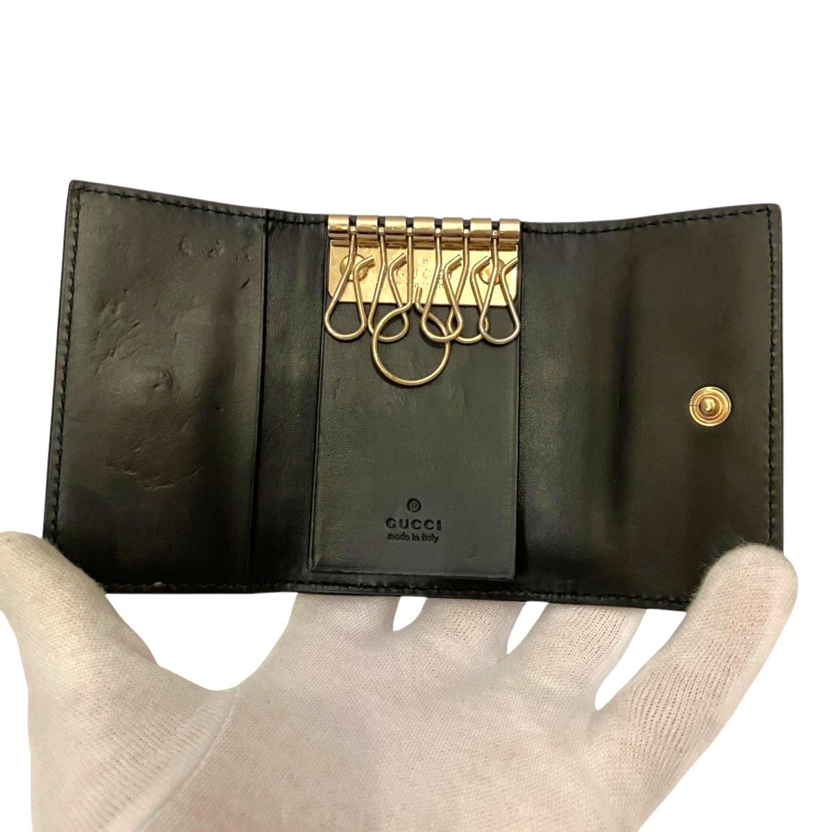 グッチ GUCCI 6連キーケース グッチシマ キーケース レザー 388682