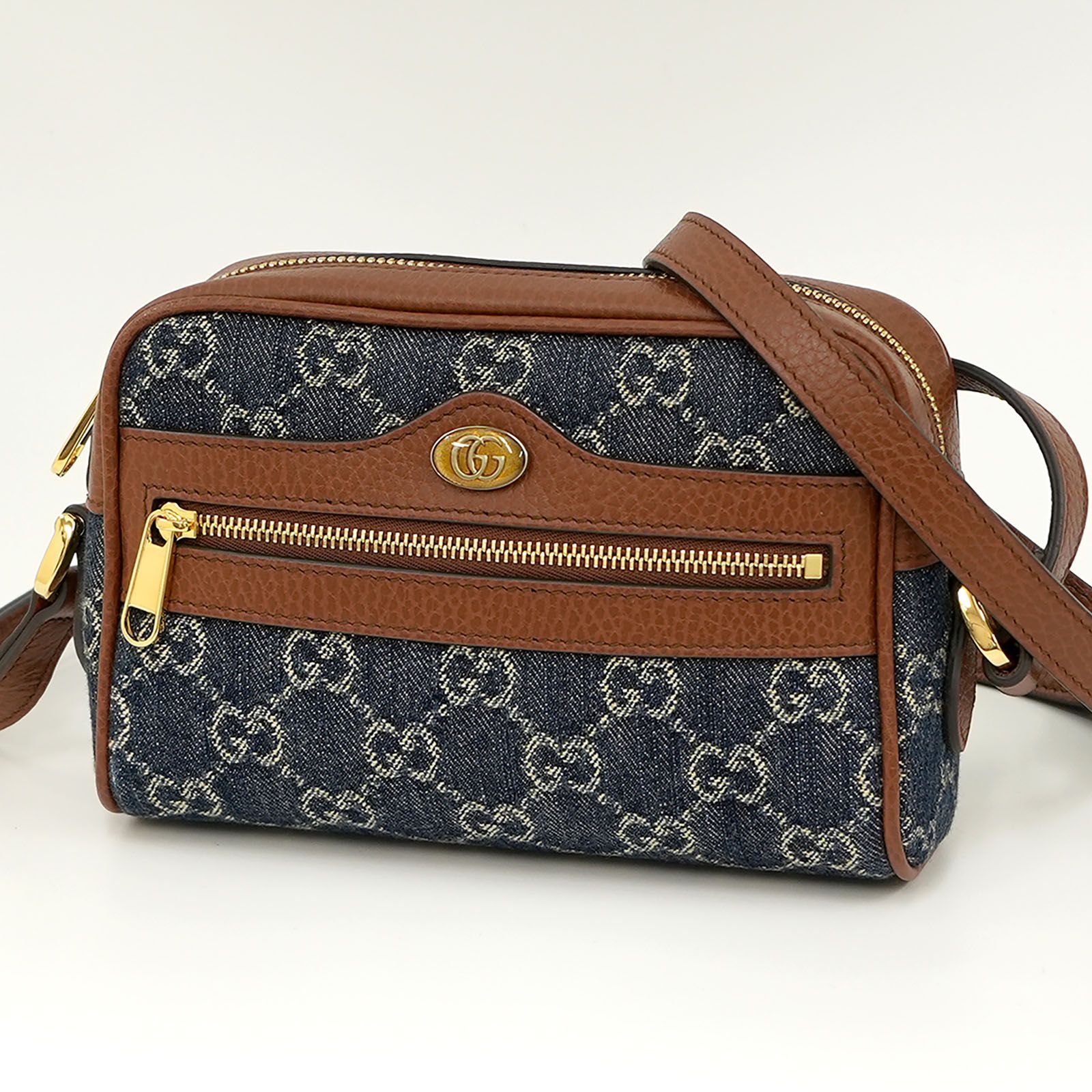 【美品】グッチ GUCCI オフィディア ショルダーバッグ デニム ブルー 517350 保存袋【送料無料】